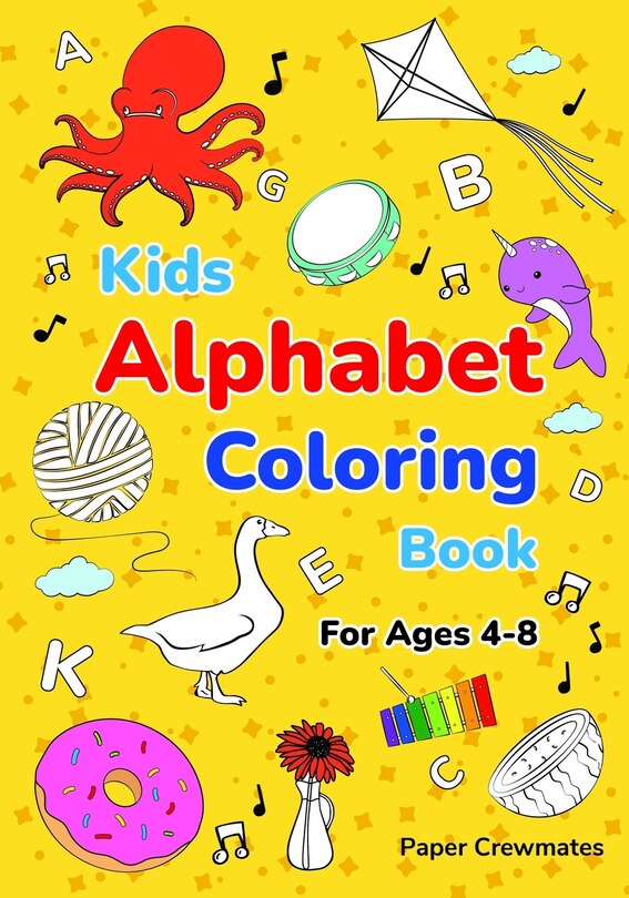 Front cover_Best Alphabet Coloring Book for Kids Ages 4-8