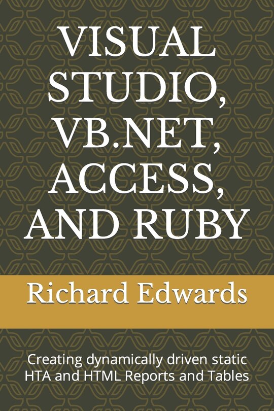 Front cover_Visual Studio, Vb.Net, Access, and Ruby