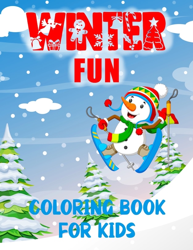 Front cover_Winter Fun Coloring Book For Kids