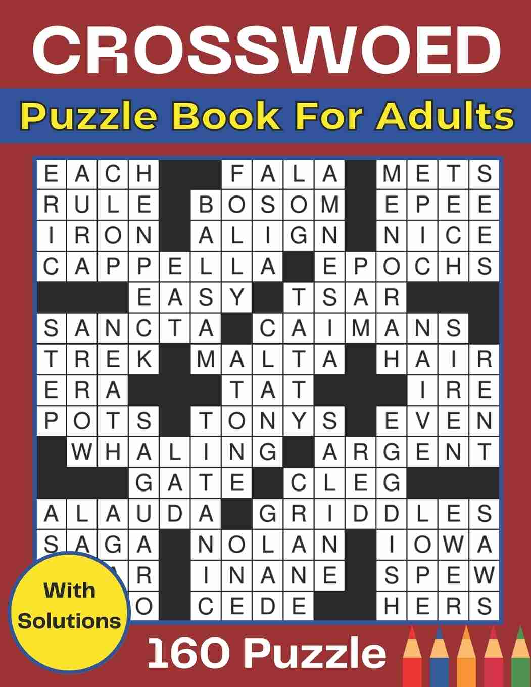 Crossword Puzzle Book For Adults: 160 Easy Large-Print ...