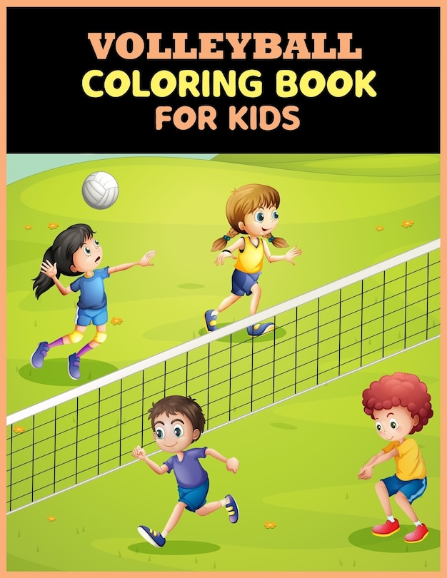 Front cover_Volleyball Coloring Book For Kids