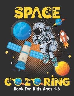 Front cover_Space Coloring Book For Kids Ages 4-8