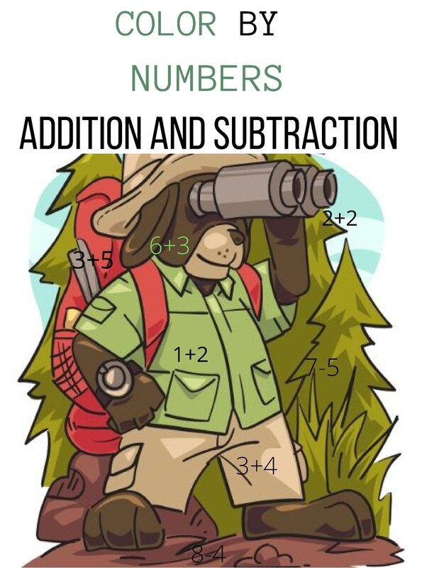 Front cover_Color by Numbers Addition and Subtraction