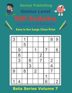 Couverture_500 Genius Sudoku Puzzles and Answers Beta Series Volume 7