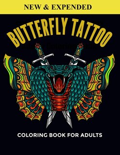 Front cover_Butterfly Tattoo Coloring Book For Adults
