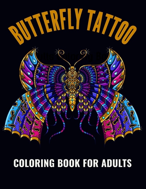 Couverture_Butterfly Tattoo Coloring Book For Adults