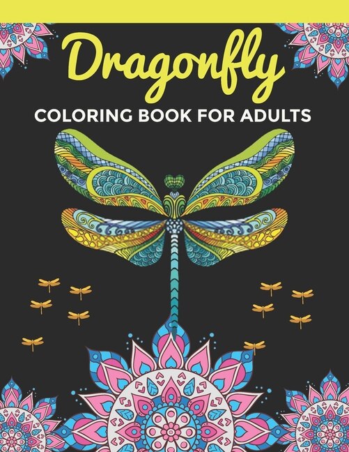 Front cover_Dragonfly Coloring Book For Adults