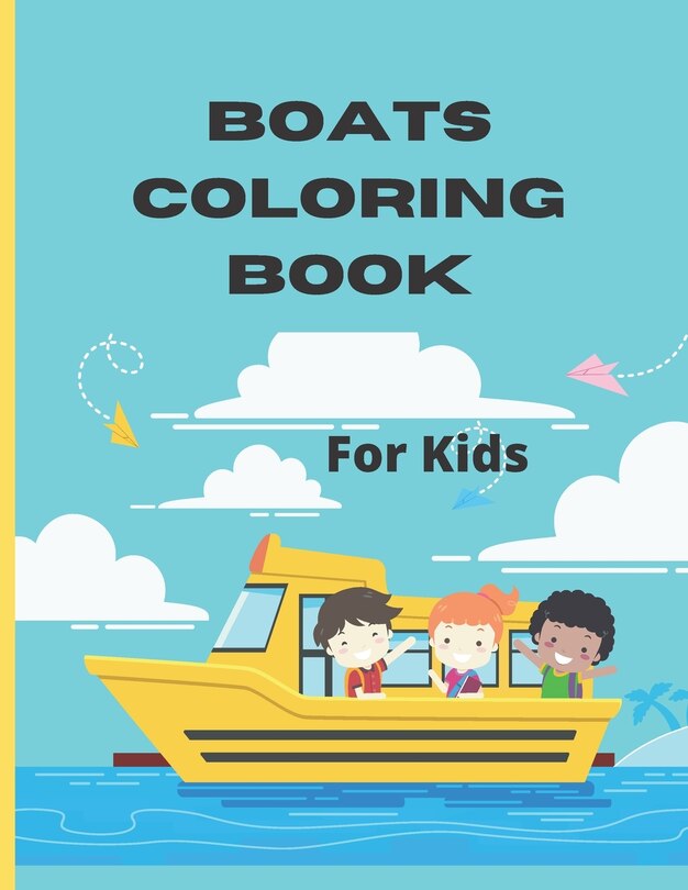 Front cover_Boats Coloring Book For Kids