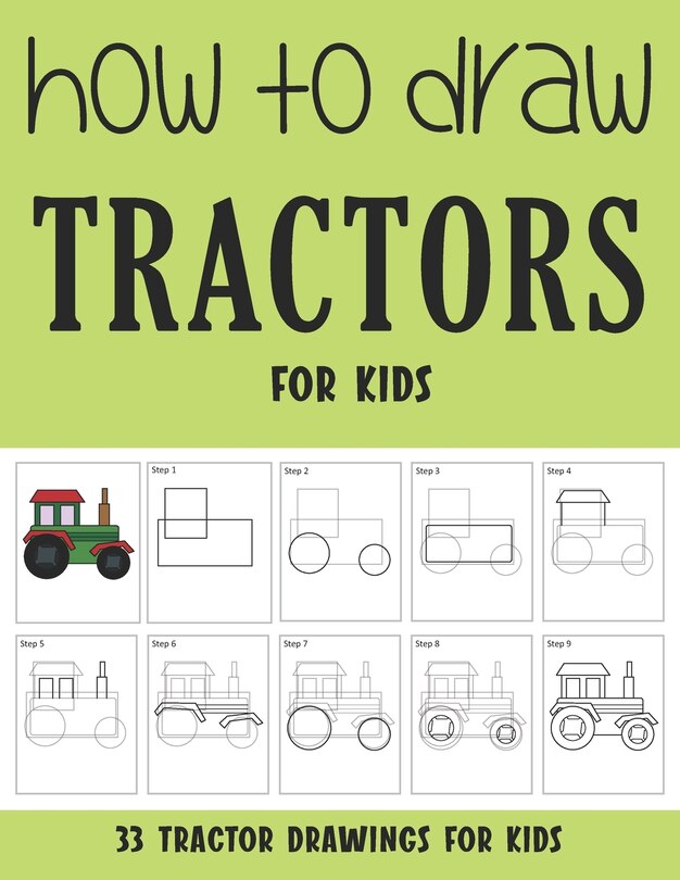 Front cover_How to Draw Tractor for Kids