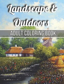 Front cover_Landscape & Outdoors Adult Coloring Book