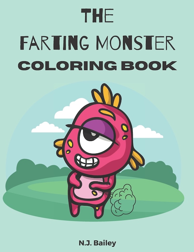 Front cover_The Farting Monster Coloring Book
