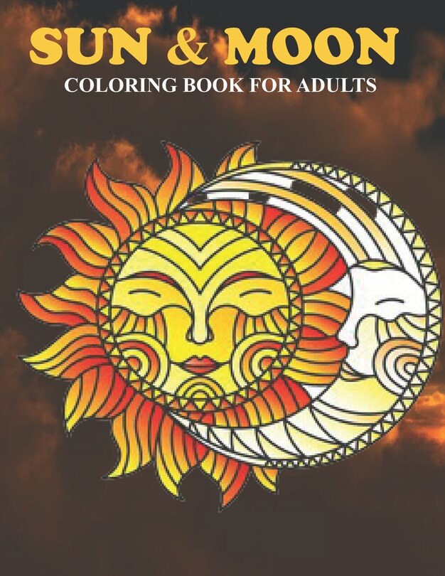 Front cover_Sun & Moon Coloring Book For Adults