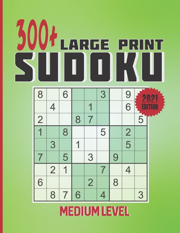 Front cover_300+ Large print Sudoku - Medium Level