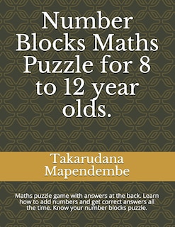 Front cover_Number Blocks Maths Puzzle for 8 to 12 year olds.