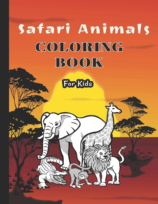 Front cover_Safari Animals Coloring Book For Kids