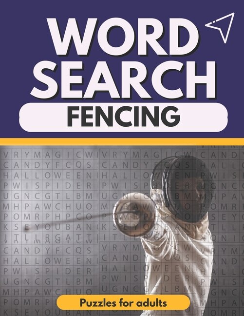 Front cover_word search Fencing Puzzles for adults