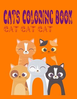 cats coloring book cat cat cat: cat coloring book for children from 4 to 12 years old, cat coloring book bulk, Cute cats coloring book for girls and boys