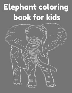 Front cover_Elephant coloring book for kids