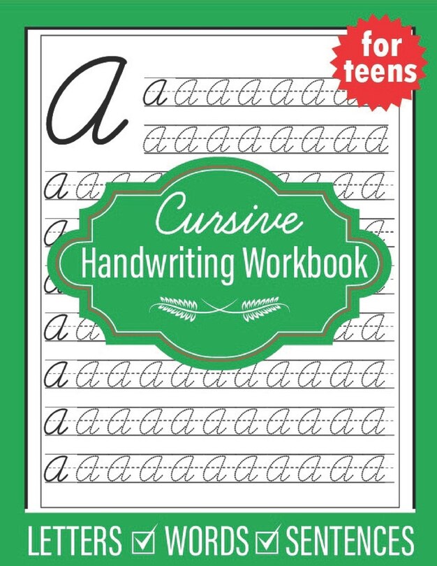 Front cover_Cursive Handwriting Workbook for Teens