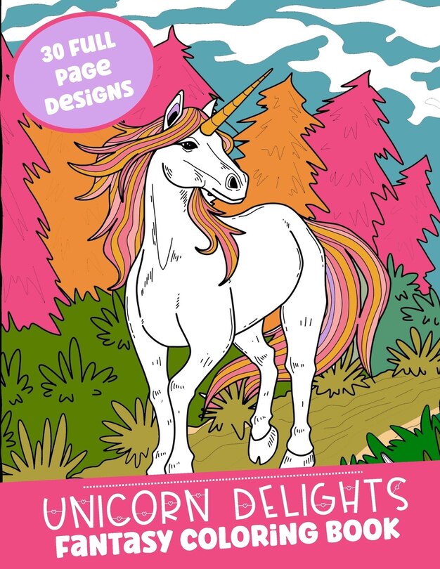 Couverture_Unicorn Delights Fantasy Coloring Book