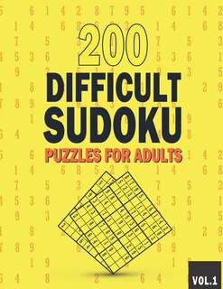 Front cover_200 Difficult Sudoku Puzzles for Adults