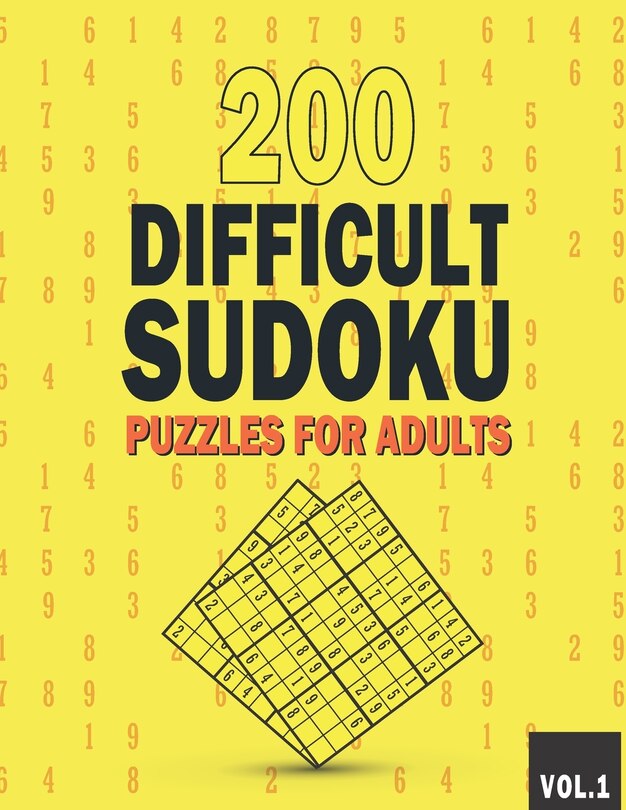 Front cover_200 Difficult Sudoku Puzzles for Adults