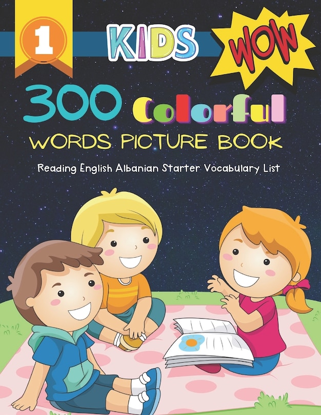 Front cover_300 Colorful Words Picture Book - Reading English Albanian Starter Vocabulary List