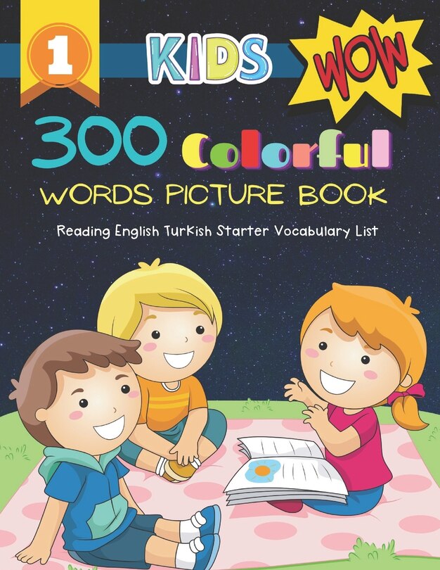 Front cover_300 Colorful Words Picture Book - Reading English Turkish Starter Vocabulary List
