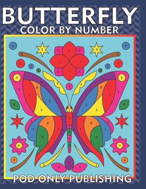 Front cover_Butterfly Color by Number For Kids