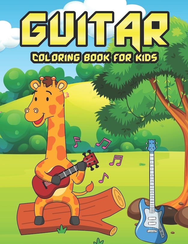 Front cover_Guitar Coloring Book For Kids