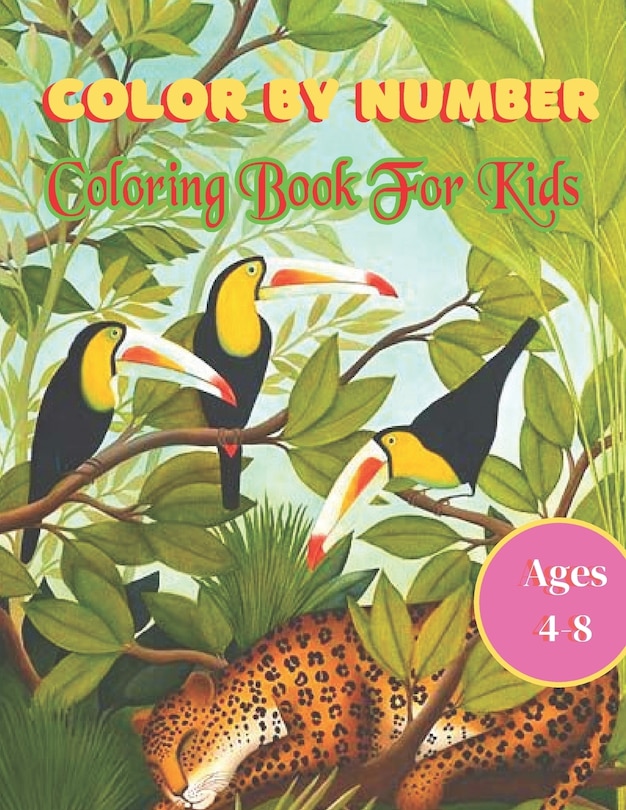 Front cover_Color By Number coloring Book For Kids Ages 4-8
