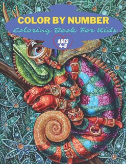 Front cover_Color By Number coloring Book For Kids Ages 4-8