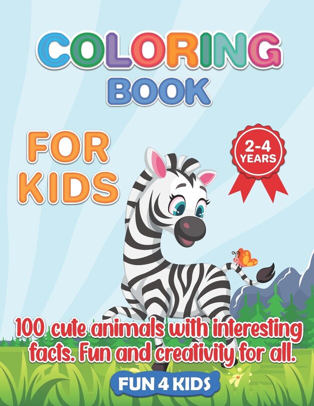 Couverture_Coloring Book for Kids 2- 4 Years- 100 Cute Animals.