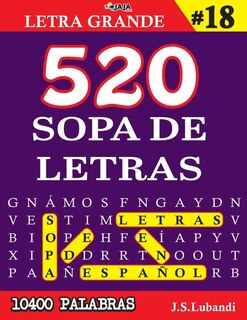 Front cover_520 SOPA DE LETRAS #18 (10400 PALABRAS) - Letra Grande