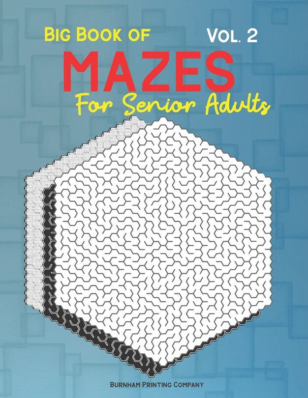 Front cover_Big Book of Mazes for Senior Adults Vol. 2