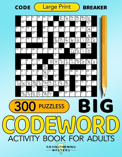 Front cover_Big Codeword 300 Puzzles Large Print