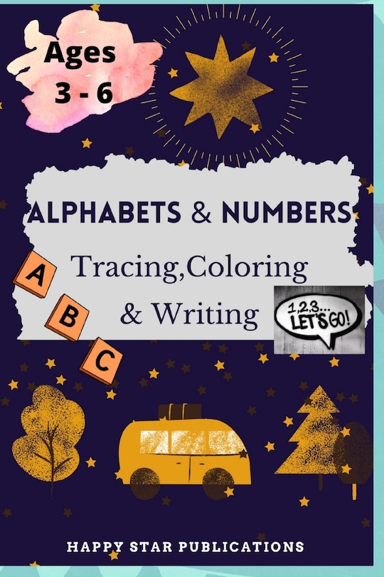 Front cover_ABC Alphabets and 123 Number Tracing Book for kids