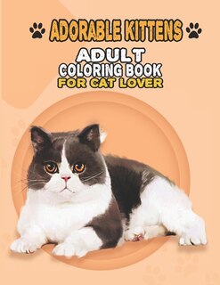 Front cover_Adorable Kittens Adult Coloring Book For Cat Lover