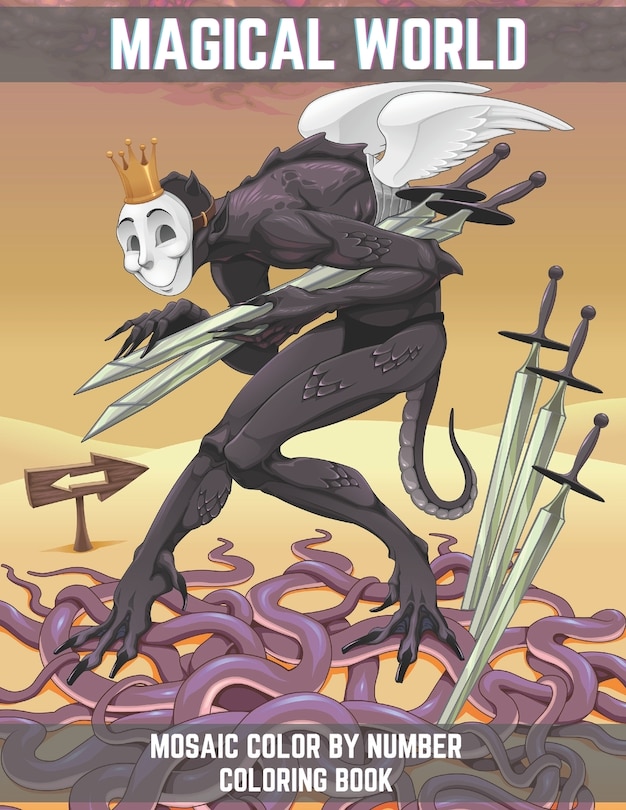 Front cover_Magical World Mosaic Color By Number Coloring Book