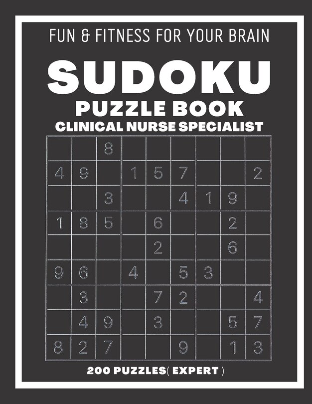 Front cover_Sudoku Book For Clinical Nurse Specialist Expert
