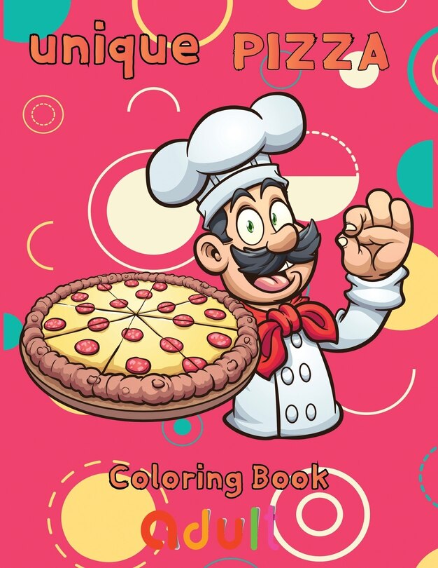 Couverture_unique pizza coloring book adult