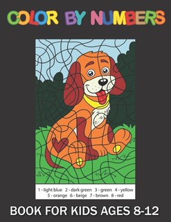 Front cover_Color By Numbers Book For kids Ages 8-12