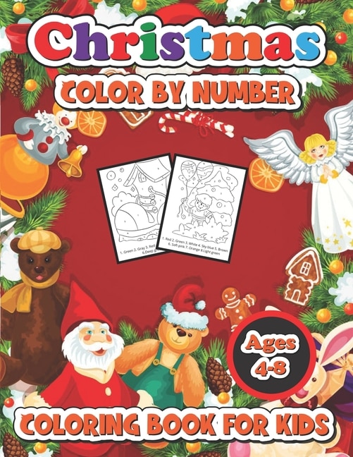 Couverture_Christmas color by number coloring book for kids ages 4-8