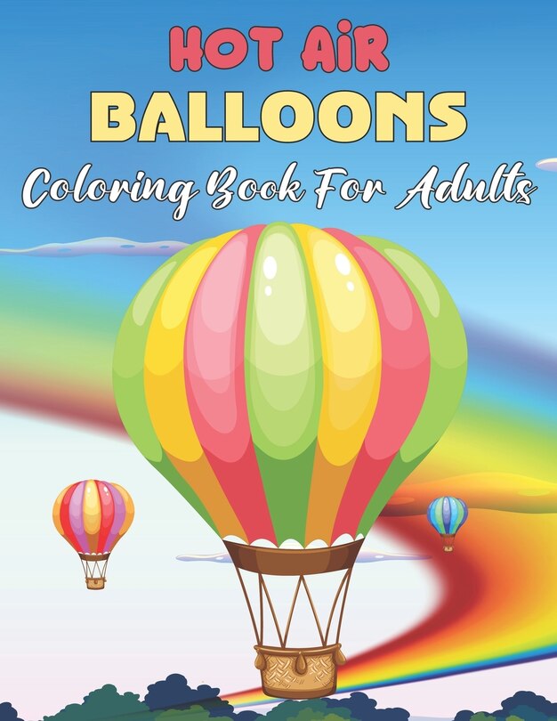Front cover_Hot Air Balloons Coloring Book For Adults