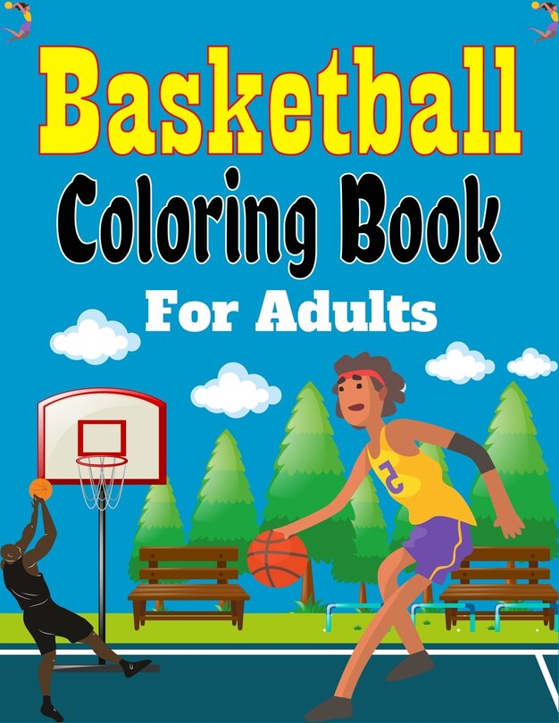 Front cover_Basketball Coloring Book For Adults