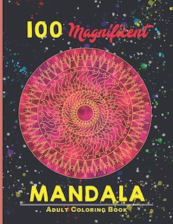Couverture_100 magnificent mandala Adult Coloring Book