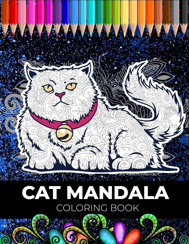 Front cover_Cat mandala coloring book