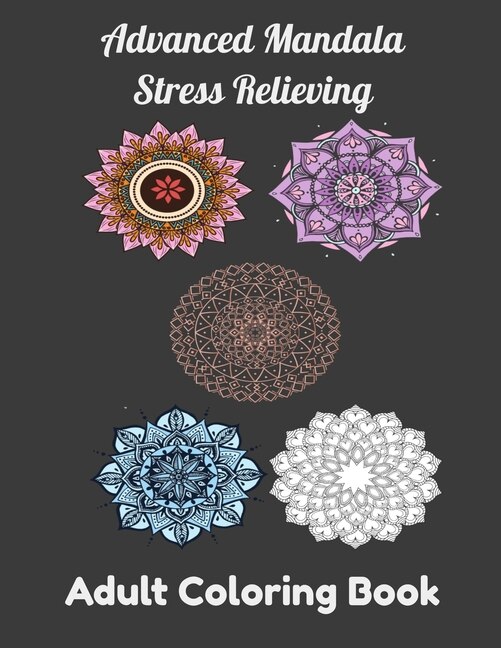 Front cover_Advanced Mandala Stress Relieving Adult Coloring Book