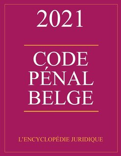 Front cover_Code P&eacute;nal Belge 2021