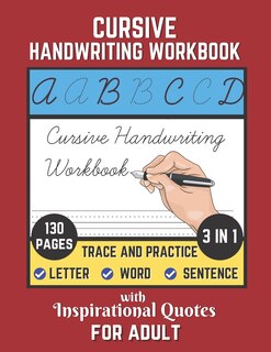Front cover_Cursive Handwriting Workbook For Adult with Inspirational Quotes